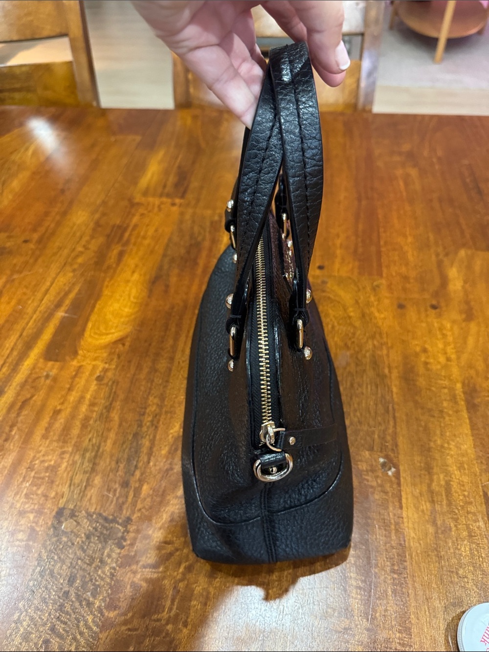 Kate Spade Black Pebbled Leather Handbag. Has ability to be a crossbody bag - Picture 13 of 15